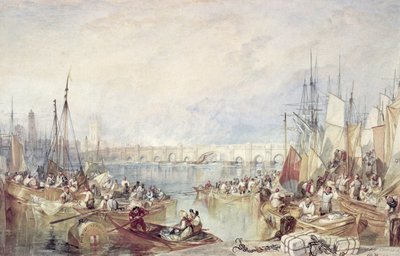 De haven van Londen door Joseph Mallord William Turner